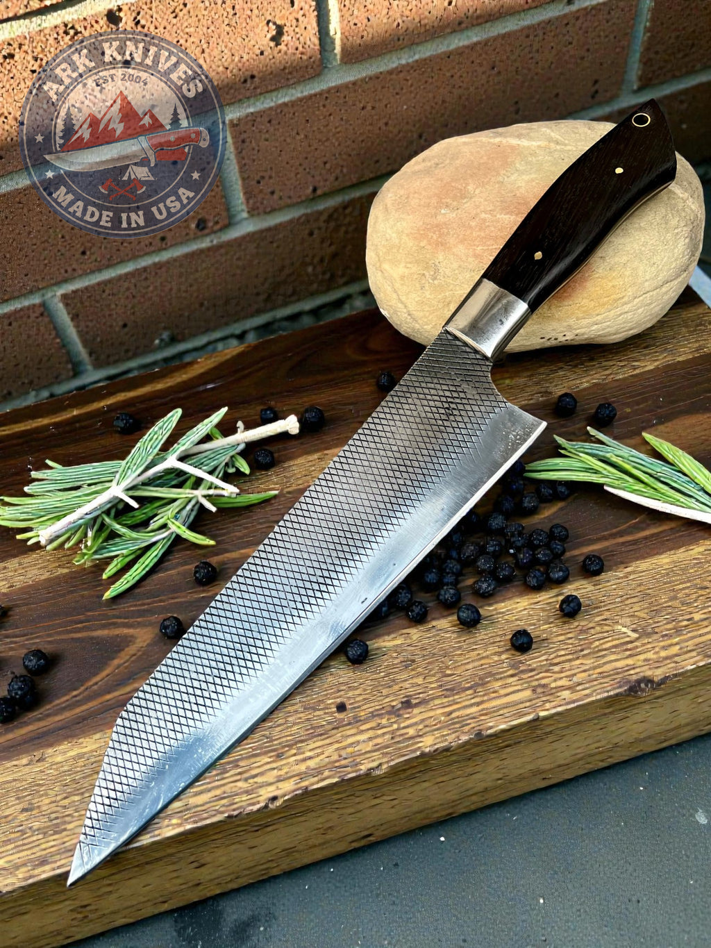 "The Rasp" Bespoke Chef Knife – Hand-Ground Reclaimed Carbon Steel