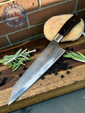 "The Rasp" Bespoke Chef Knife – Hand-Ground Reclaimed Carbon Steel