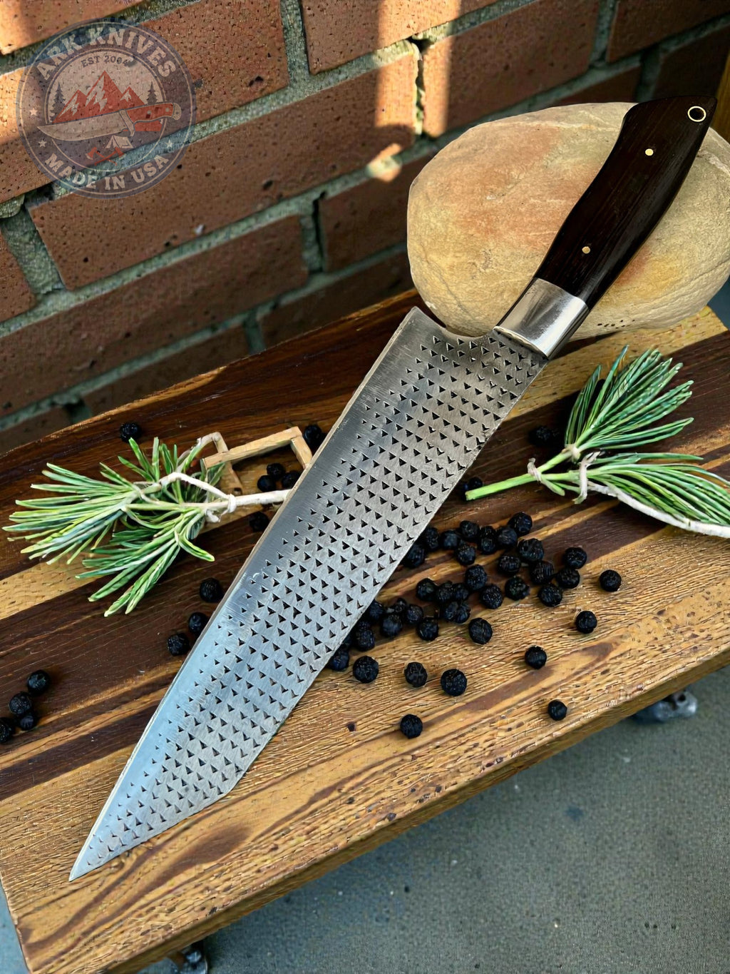 "The Rasp" Bespoke Chef Knife – Hand-Ground Reclaimed Carbon Steel