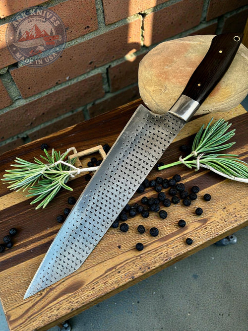 "The Rasp" Bespoke Chef Knife – Hand-Ground Reclaimed Carbon Steel
